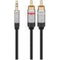 Goobay 79066 MP3 jack to cinch audio adapter cable, 5 m