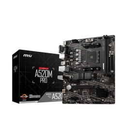 MSI | A520M PRO | Processor family AMD | Processor socket AM4 | DDR4 | Memory slots 2 | Number of SATA connectors | Chipset AMD 