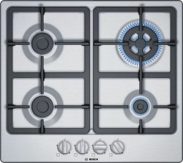 Bosch | PGH6B5B90 | Hob | Gas | Number of burners/cooking zones 4 | Rotary knobs | Stainless steel