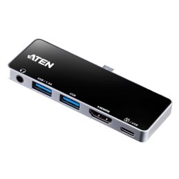 Aten UH3238 USB-C Travel Dock with Power Pass-Through Aten | USB-C Travel Dock with Power Pass-Through | UH3238-AT | Dock | Ethe