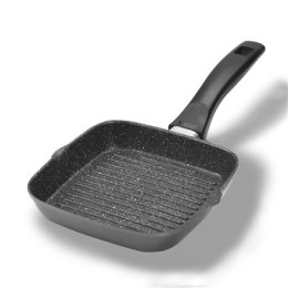 Stoneline | 21998 | Square Griddle Pan | Grill | Diameter 16 cm | Suitable for induction hob | Fixed handle | Black