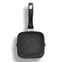 Stoneline | 21998 | Square Griddle Pan | Grill | Diameter 16 cm | Suitable for induction hob | Fixed handle | Black