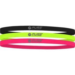 Pure2Improve | Head Bands Set, 3pcs | Black, Neon Pink, Neon Yellow