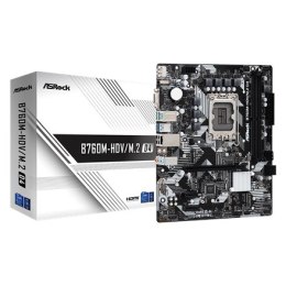 ASRock | B760M-HDV/M.2 D4 | Processor family Intel | Processor socket LGA1700 | DDR4 DIMM | Memory slots 2 | Supported hard dis