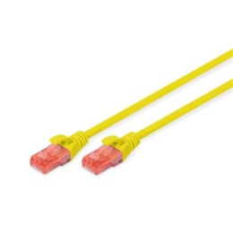 Digitus | Patch cord | CAT 6 U-UTP | PVC AWG 26/7 | 2 m | Yellow | Modular RJ45 (8/8) plug
