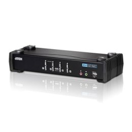 Aten 4-Port USB DVI/Audio KVMP Przełącznik - Bezpieczne zarządzanie komputerami za pomocą jednego zestawu klawiatury, myszy i mo