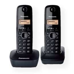 Panasonic | Cordless | KX-TG1612FXH | Built-in display | Caller ID | Black | Conference call | Phonebook capacity 50 entries | W