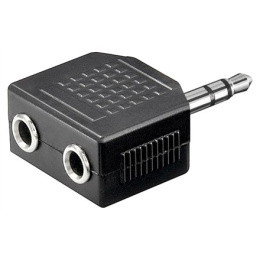 Goobay | Audio splitter | Mini-phone stereo 3.5 mm | Female | Male | Mini-phone stereo 3.5 mm | Black