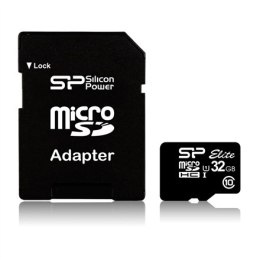 Silicon Power | Elite UHS-I | 32 GB | MicroSDHC | Flash memory class 10 | SD adapter