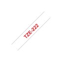 Brother | 222 | Laminated tape | Thermal | Red on white | Roll (0.9 cm x 8 m)