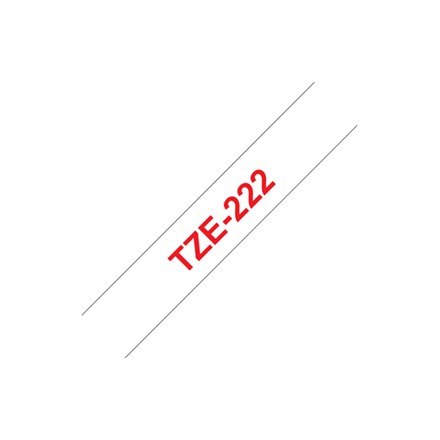 Brother | 222 | Laminated tape | Thermal | Red on white | Roll (0.9 cm x 8 m)