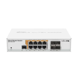 MikroTik Cloud Router Switch CRS112-8P-4S-IN porty SFP ilość 4, Desktop, Dual Power Suply: 28V 3.4V w zestawie. (Opcjonalny doda
