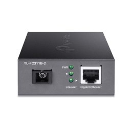 TP-LINK Gigabit Single-Mode WDM Media Converter TL-FC311B-2 Gigabit SC Fiber Port, 10/100/1000 Mbps RJ45 Port (Auto MDI/MDIX)