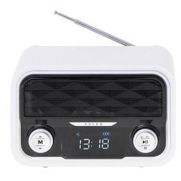 Adler Bluetooth Radio AD 1185 Display LCD, AUX in, White