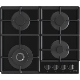 Gorenje Hob GTW641EB Gas on glass, Number of burners/cooking zones 4, Mechanical, Black
