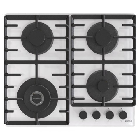 Gorenje | GTW642SYW | Hob | Gas on glass | Number of burners/cooking zones 4 | Rotary knobs | White