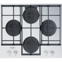 Hotpoint | HAGS 61F/WH | Hob | Gas on glass | Number of burners/cooking zones 4 | Rotary knobs | White