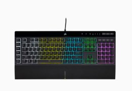 Corsair K55 RGB PRO Gaming keyboard, oświetlenie LED RGB, US, Wired, Black