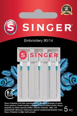 Singer Embroidery Needle 90/14 5PK