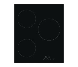 Simfer Płyta grzewcza H4.030.DECSP Vitroceramic, Liczba palników/strefy gotowania 3, Touch, czarna