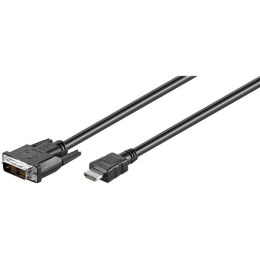 Goobay | Male | 18+1 pin digital DVI (Single-Link) | Male | 19 pin HDMI Type A | 2 m | Black