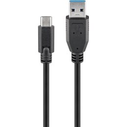 Goobay | USB-C cable | Male | 24 pin USB-C | Male | Black | 9 pin USB Type A | 1 m