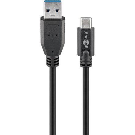 Goobay | USB-C cable | Male | 24 pin USB-C | Male | Black | 9 pin USB Type A | 0.5 m