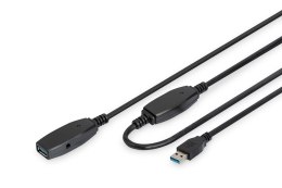 Digitus | USB extension cable | Female | 9 pin USB Type A | Male | Black | 9 pin USB Type A | 10 m