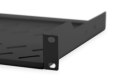 Digitus | Fixed Shelf for Racks | DN-19 TRAY-1-SW | Black | The shelves for fixed mounting can be installed easy on the two fron