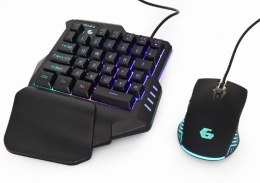 Gembird 2-in-1 backlight USB gaming desktop kit GGS-IVAR-TWIN	 Wired, Mouse included, US, Black