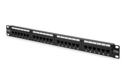 Digitus Patch Panel DN-91524U Black, 48.2 x 4.4 x 10.9 cm, Category: CAT 5e; Ports: 24 x RJ45; Retention strength: 7.7 kg; Inser