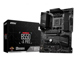 MSI | B550-A PRO | Processor family AMD | Processor socket AM4 | DDR4 DIMM | Memory slots 4 | Supported hard disk drive interfac