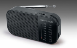 Muse M-025 R, Portable radio, Black