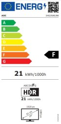 AOC | 24G2SAE/BK | 24 "" | VA | FHD | 16:9 | 4 ms | 350 cd/m² | Black/Red | HDMI ports quantity 2 | 165 Hz