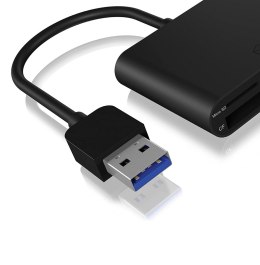 ICY BOX | IB-CR301-U3 USB 3.0 Zewnętrzny czytnik kart | USB 3.0 Typ-A | 3 x gniazdo czytnika kart: CF, SD, microSD