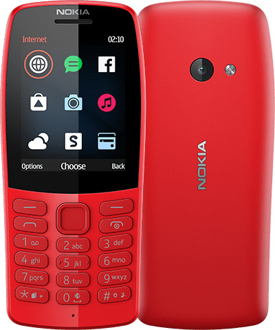 Nokia | 210 | Red | 2.4 "" | TFT | 240 x 320 pixels | 16 MB | N/A MB | Dual SIM | Bluetooth | 3.0 | USB version microUSB | Main 
