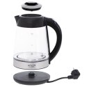 Adler | Kettle | AD 1285 | Electric | 2200 W | 1.7 L | Glass/Stainless steel | 360° rotational base | Grey