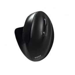 PORT DESIGNS | Rechargeable Ergonomic Mouse | 900706-BT | Optical | Wireless | 2.4 GHz Wireless via USB Dongle | Black | 3 year(