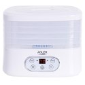 Adler | Food Dehydrator | AD 6658 | Power 230 W | Number of trays 5 | Temperature control | Integrated timer | White