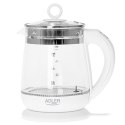 Adler | Kettle | AD 1299 | Electric | 2200 W | 1.5 L | Glass/Stainless steel | 360° rotational base | White