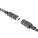 Digitus | USB-C extension cable | Female | 24 pin USB-C | Male | Black | 24 pin USB-C | 2 m