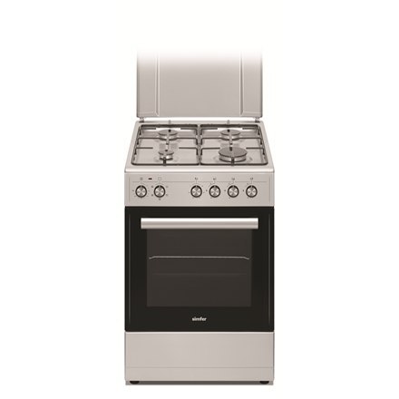 Simfer | Cooker | 5405SERGG | Hob type Gas | Oven type Electric | Stainless steel | Width 50 cm | Electronic ignition | Depth 60