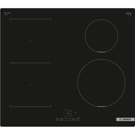 Bosch | PWP611BB5E | Hob | Induction | Number of burners/cooking zones 4 | Touch | Timer | Black