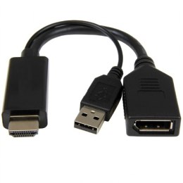 Cablexpert Active 4K HDMI to DisplayPort Adapter A-HDMIM-DPF-01 Black, HDMI to DisplayPort, 0.1 m