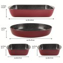 Stoneline | Yes | Casserole dish set of 4pcs | 21789 | 1+1+3+3.6 L | 20x17/35x24/39x24 cm | Borosilicate glass | Red | Dishwashe