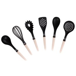 Stoneline Natural Line 21582 Kitchen utensil set, 6 pc(s), Dishwasher proof, Black/Beige