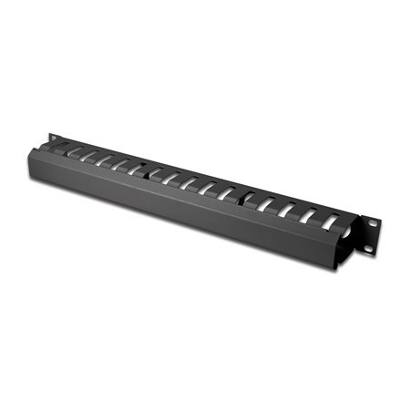 Digitus | 1U cable management cage detachable rear plate | DN-97617 | Black | For installation on the 483 mm (19") profile rails