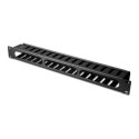 Digitus | 1U cable management cage detachable rear plate | DN-97617 | Black | For installation on the 483 mm (19") profile rails