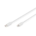 Digitus | Male | Apple Lightning | Male | White | 24 pin USB-C | 2 m