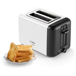 Bosch DesignLine Compact Toaster TAT3P421 Power 970 W, Number of slots 2, Housing material Stainless steel, White